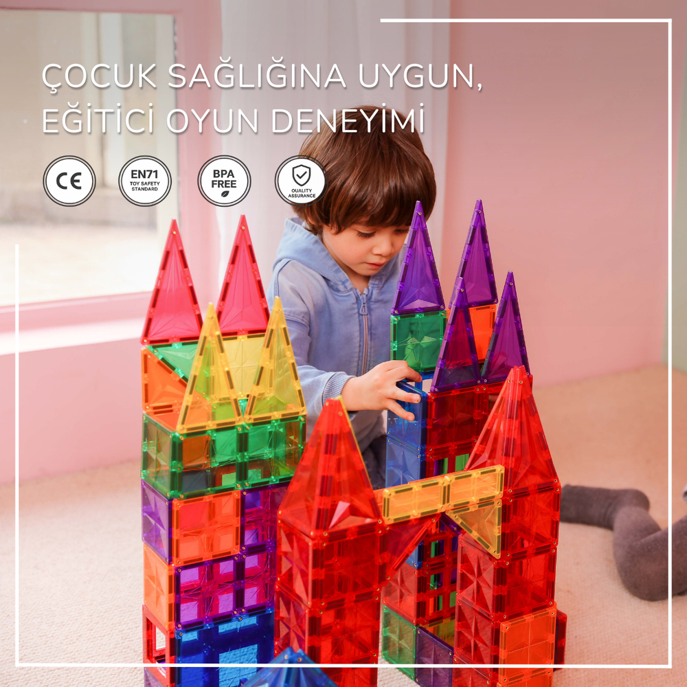 108 Parçalı Manyetik Yapı Seti