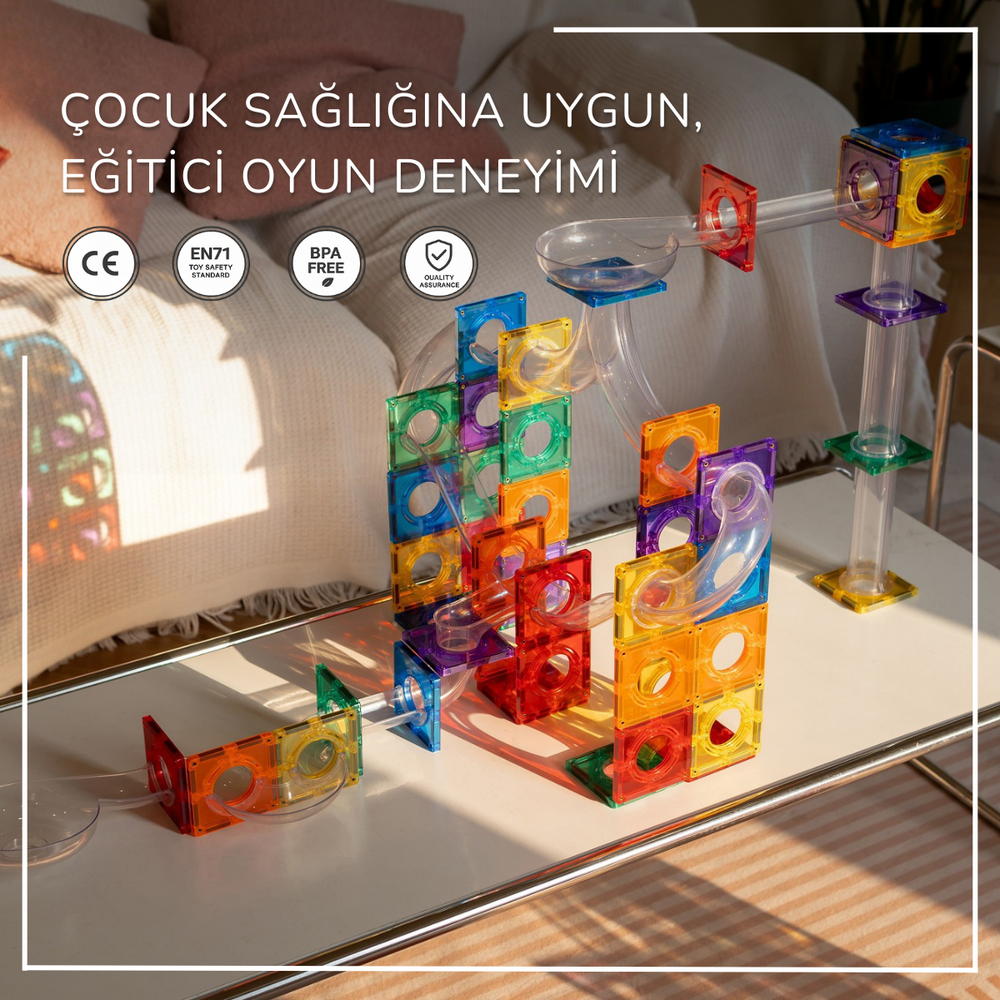 104 Parçalı Manyetik Parkur Seti