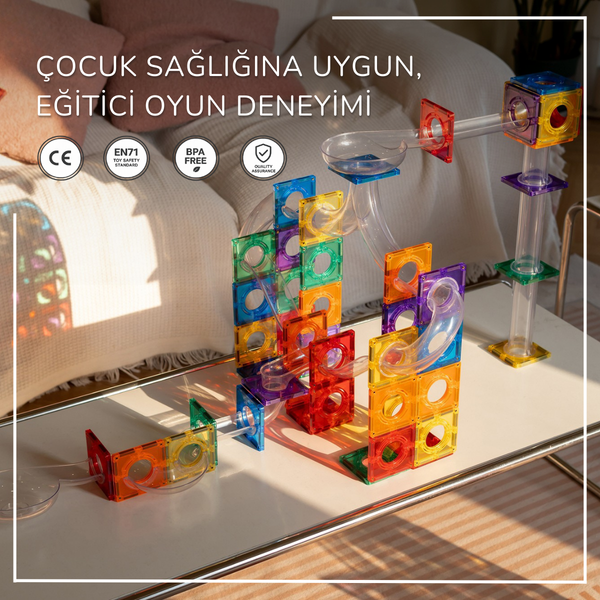104 Parçalı Manyetik Parkur Seti